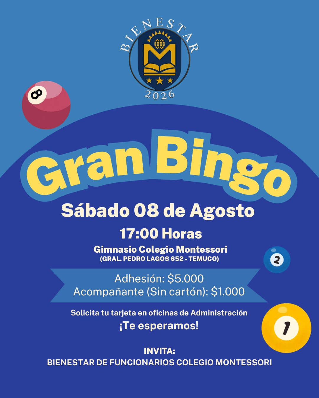 AFICHE BINGO BIENESTAR 2026