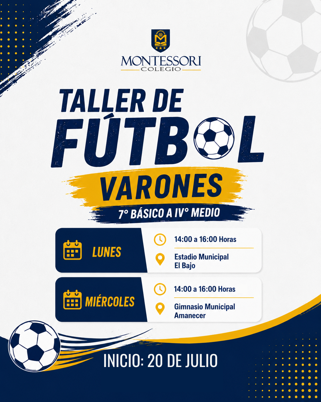 AFICHE TALLER FUTBOL JM AFICHE TALLER FUTBOL JM